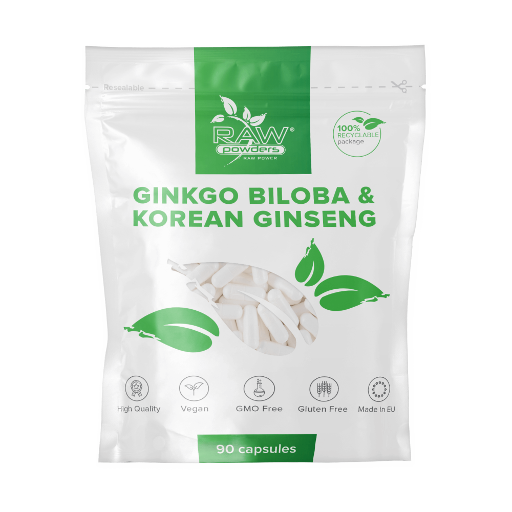 Ginkgo Biloba 3000mg & Korean Ginseng 1000mg 90 Kapseln
