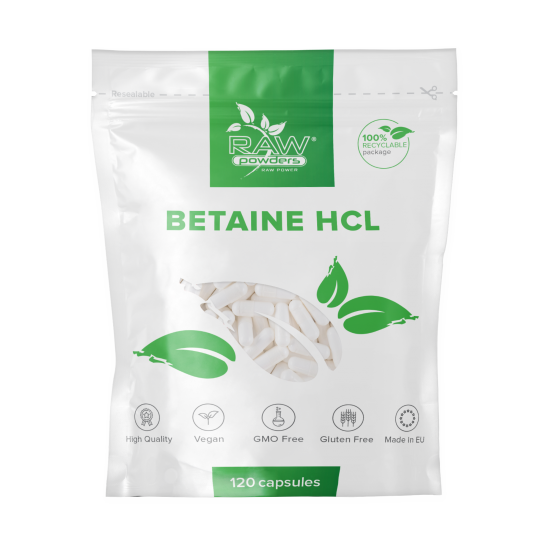 Betaine HCL 650 mg. 120 Kapseln
