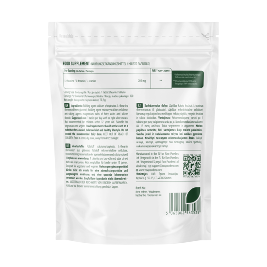 L-Theanin 200 mg. 120 Tabletten