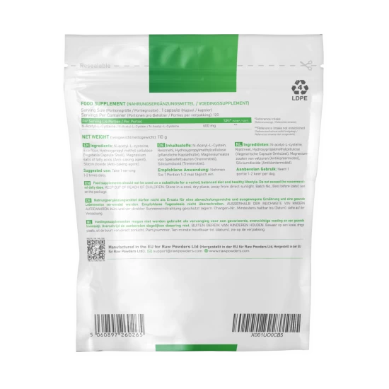 NAC (N-Acetyl-Cysteine) 600mg 120 Kapseln NAC (N-Acetyl-Cysteine) 600mg 120 Kapseln