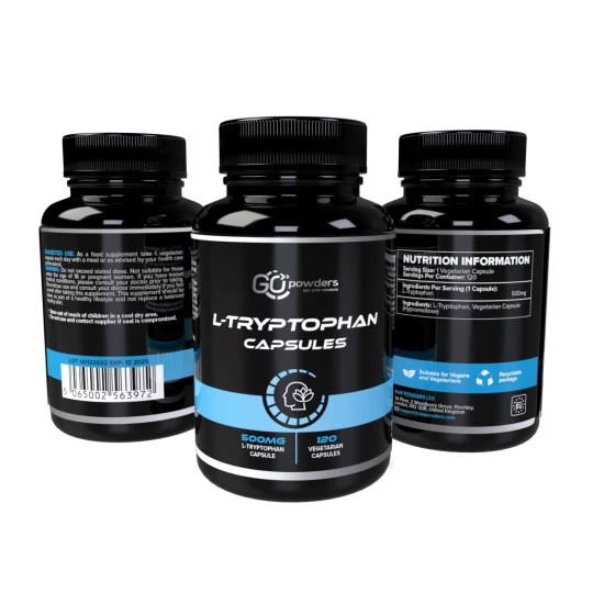 Go Powders L-Tryptophan 500 mg. 120 Capsules Go Powders L-Tryptophan 500 mg. 120 Capsules