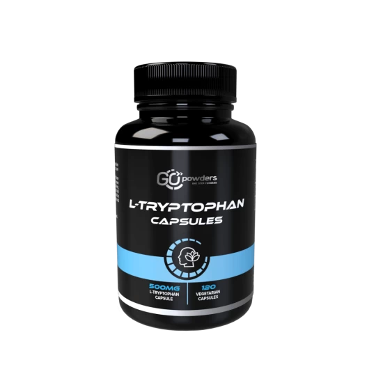 Go Powders L-Tryptophan 500 mg. 120 Capsules Go Powders L-Tryptophan 500 mg. 120 Capsules
